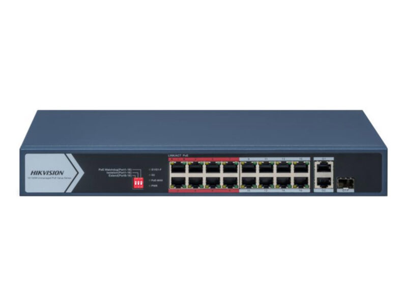HIKVISION DS-3E0318P-E/M 16FE PoE Port (130W), 1GE Uplink, 1x Combo Uplink Switc