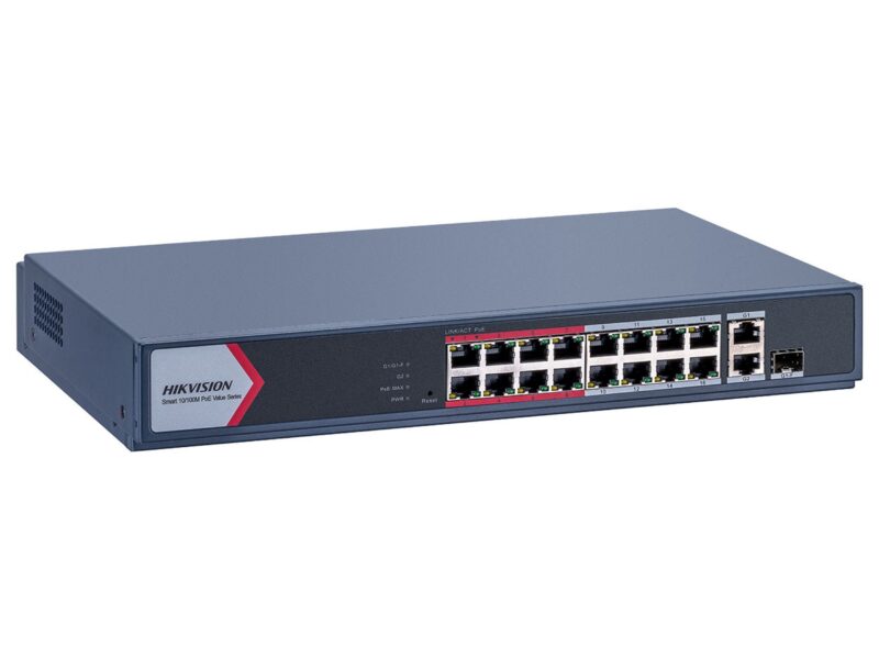 HIKVISION DS-3E1318P-EI/M 16FE PoE Port1×GE RJ45 port,1×GE Combo(150W)SFP Switch